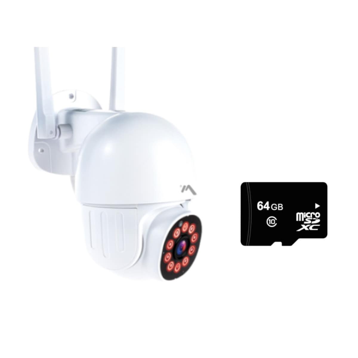Cámara Seguridad Mitzu Msc-2020 color Blanco Wifi Exterior Robotizada con Memoria 64 GB $1,249