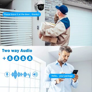 Foto 3 | Cámara de Seguridad 3 MP Ultra HD Cámara Wifi Exterior Eo Safe Imports Esi-9530 Blanco