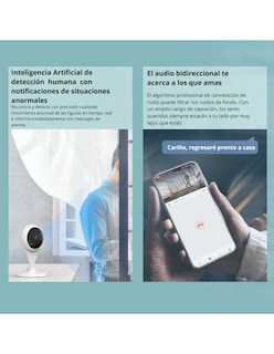 Foto 5 | Cámara de Seguridad Inteligente para Interiores Graba En 2k Compatible con Alexa y Google