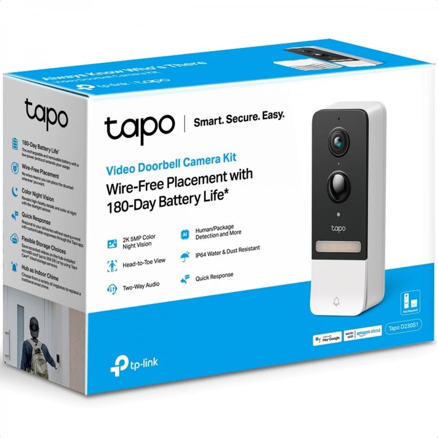 Foto 4 pulgar | Videoportero Inteligente con Batería Tp-link Tapo D230s1 2k Google Alexa