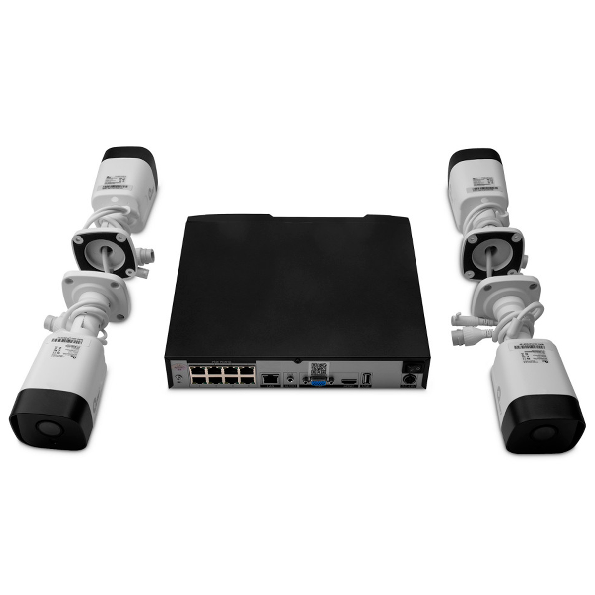 Foto 3 | Nvr Qian 5 Megapixel - Equipo 8 Canales Con Cámara Ip - Poe Bullet De 5 Mp X 4 Piezas- Qet-n0854