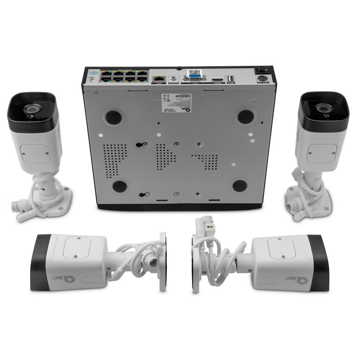 Foto 5 pulgar | Nvr Qian 5 Megapixel - Equipo 8 Canales Con Cámara Ip - Poe Bullet De 5 Mp X 4 Piezas- Qet-n0854