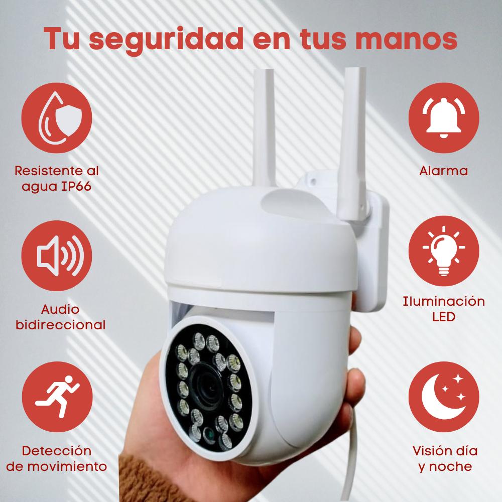 Foto 3 pulgar | Cámara Ip de Seguridad Vigilancia Wi-Fi HD Exterior con Alarma App