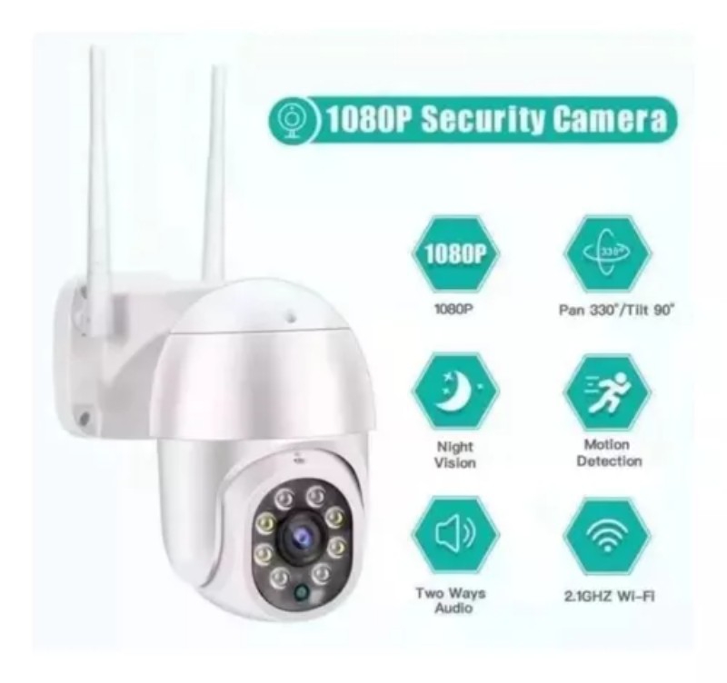 Foto 5 pulgar | Cámara de Vigilancia Exterior IP Wifi 1080p con Visión Nocturna - Venta Internacional