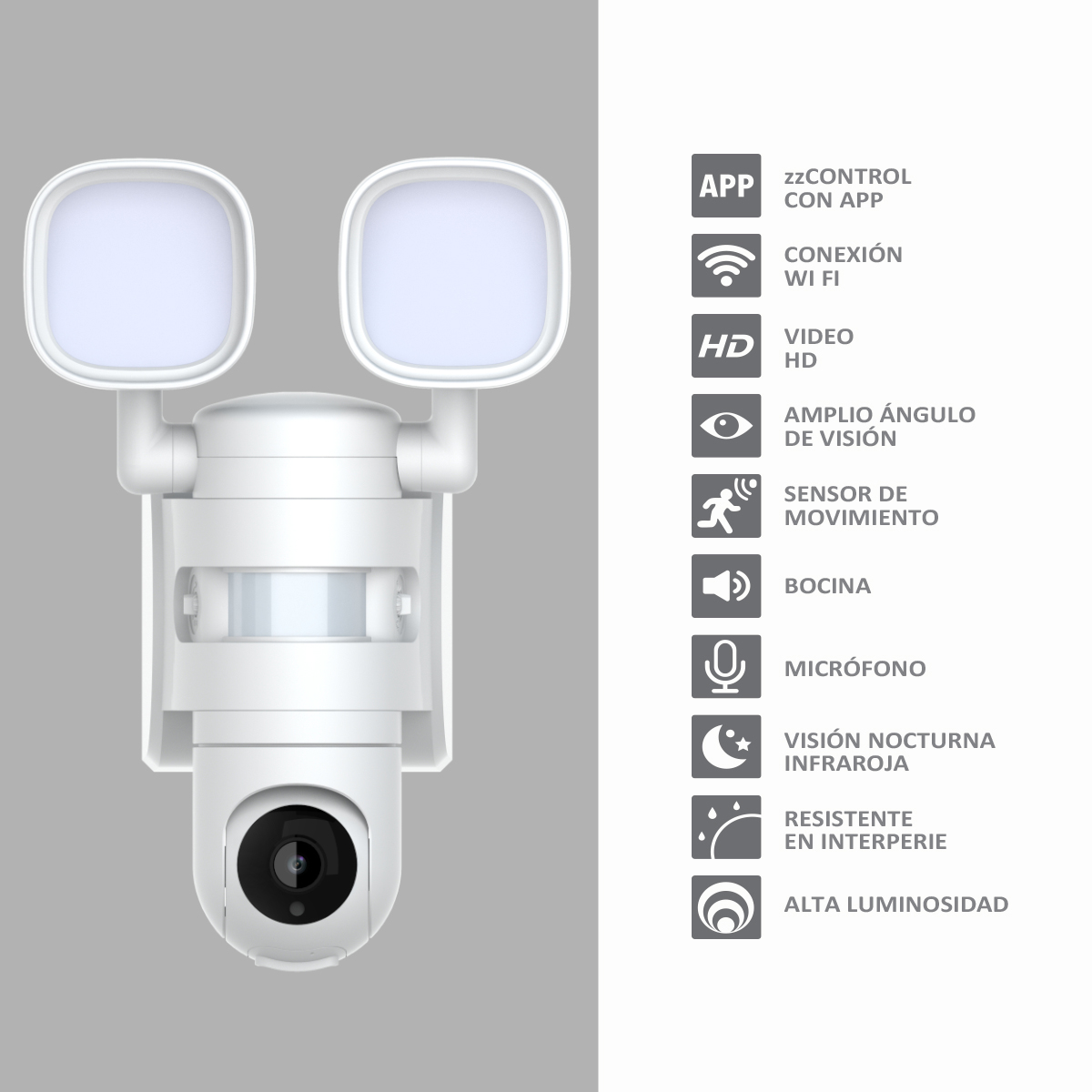 Foto 6 pulgar | Cámara de Seguridad con Lampara Led Wifi Hd Visión Nocturna Sunleaf