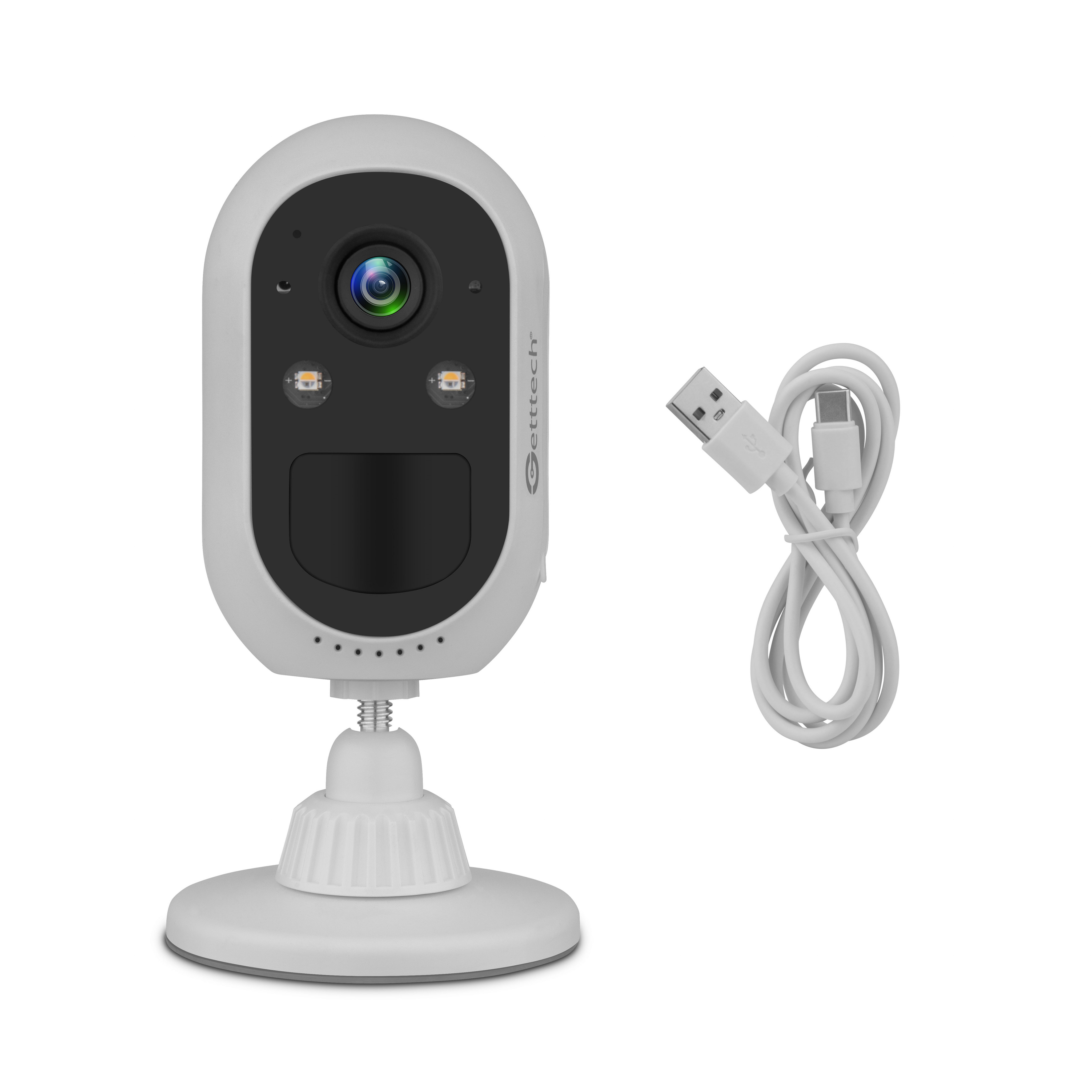 Foto 8 pulgar | Camara De Seguridad Getttech Gec-wbwl4 Wi-fi 4mp 15 Fps Vision Nocturna Con Sirena Microfono/altavoz Sistema Android Y