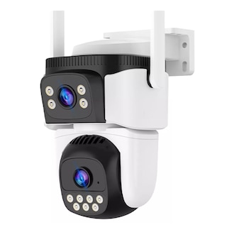 Foto 1 | Cámara De Seguridad Wifi Exterior Lente Doble Eo Safe Imports Esi-16622 Blanco