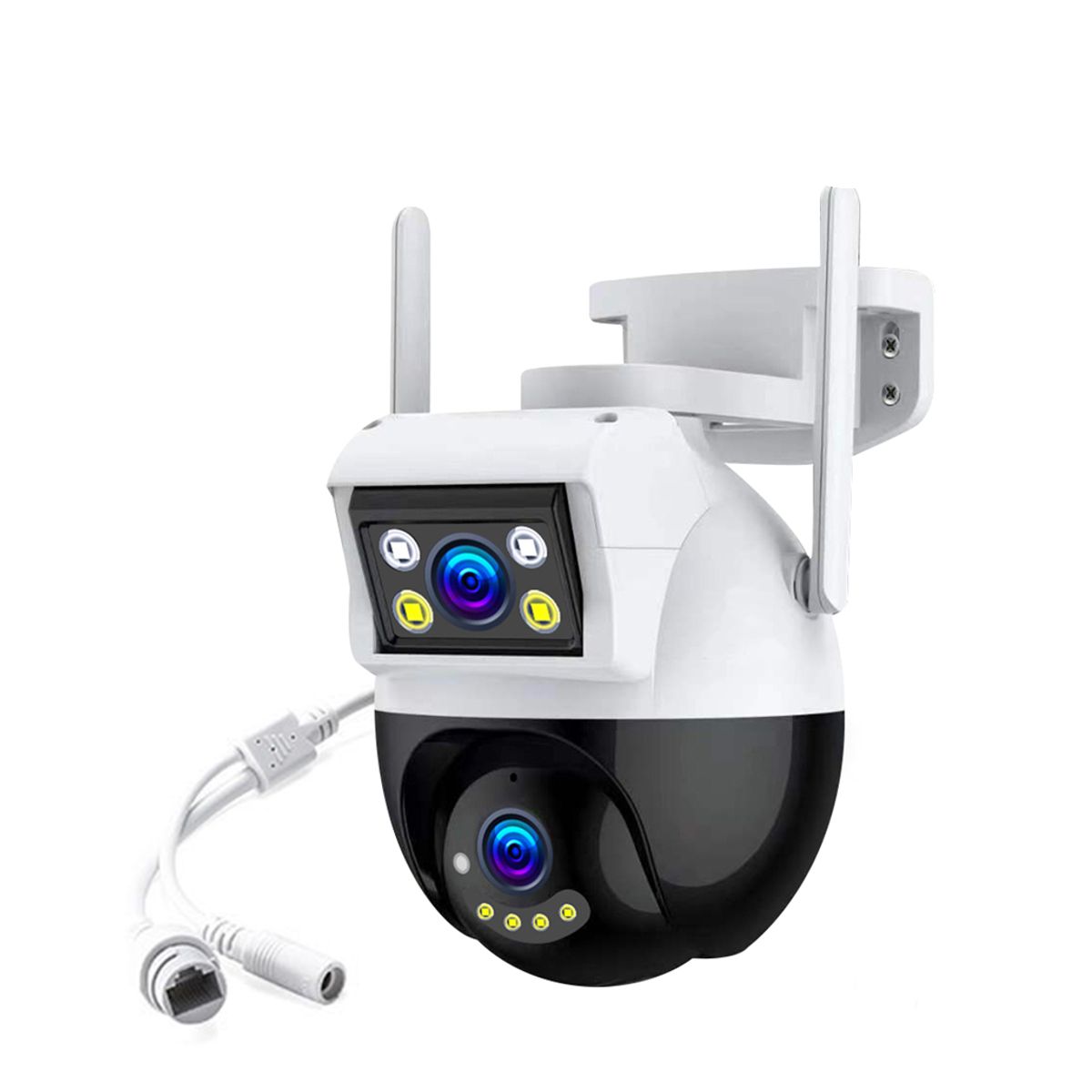 Foto 3 pulgar | Camara De Seguridad Doble Lente 2+2mpx Wifi Ptz 360 Grados Para Interiores Y Exteriores