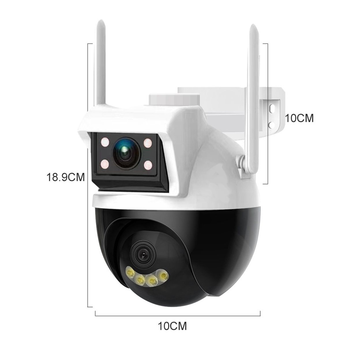 Foto 6 pulgar | Camara De Seguridad Doble Lente 2+2mpx Wifi Ptz 360 Grados Para Interiores Y Exteriores