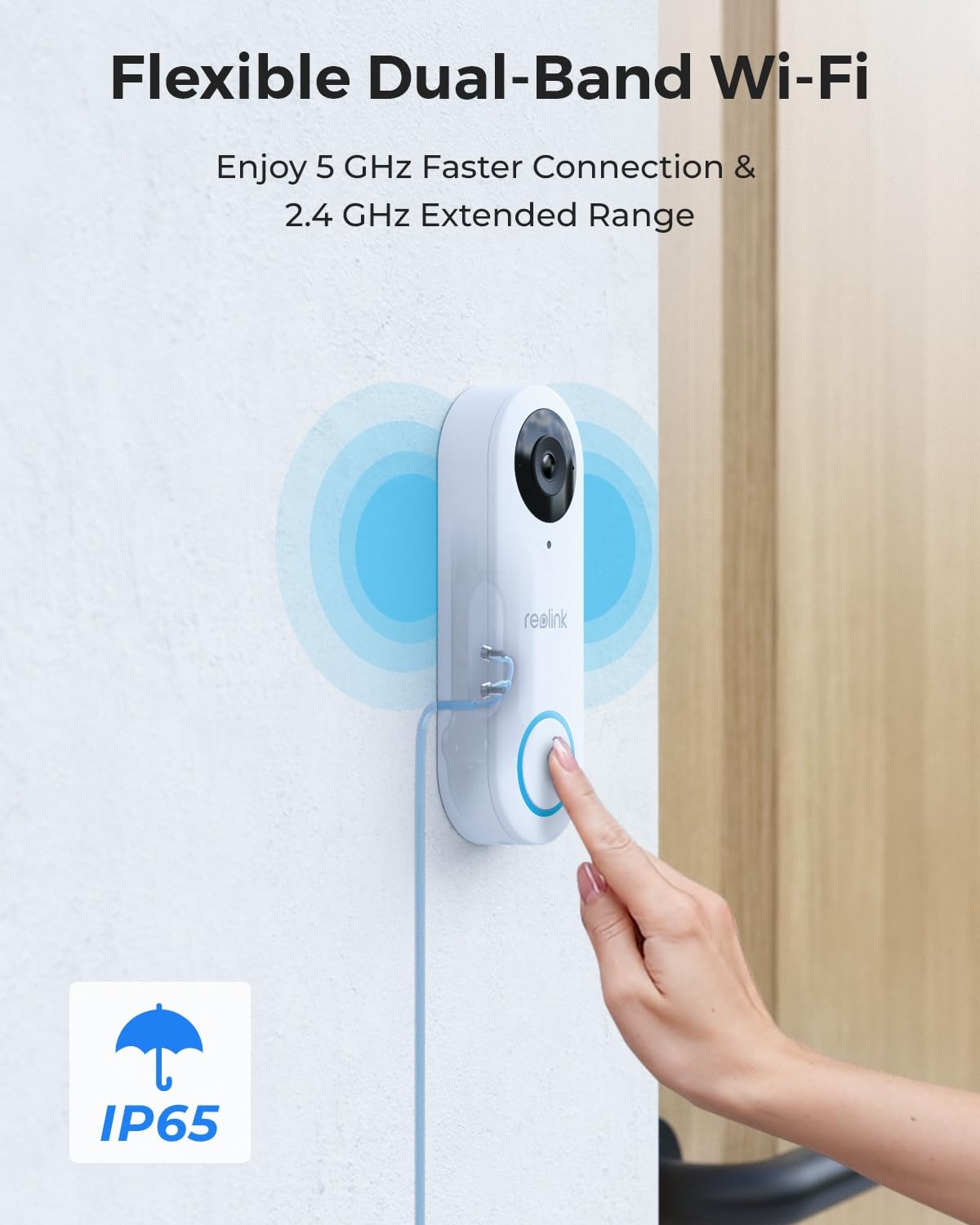 Foto 5 pulgar | Cámara Wifi Reolink 2k Con Timbre Y Timbre, Resistente Al Agua - Venta Internacional.