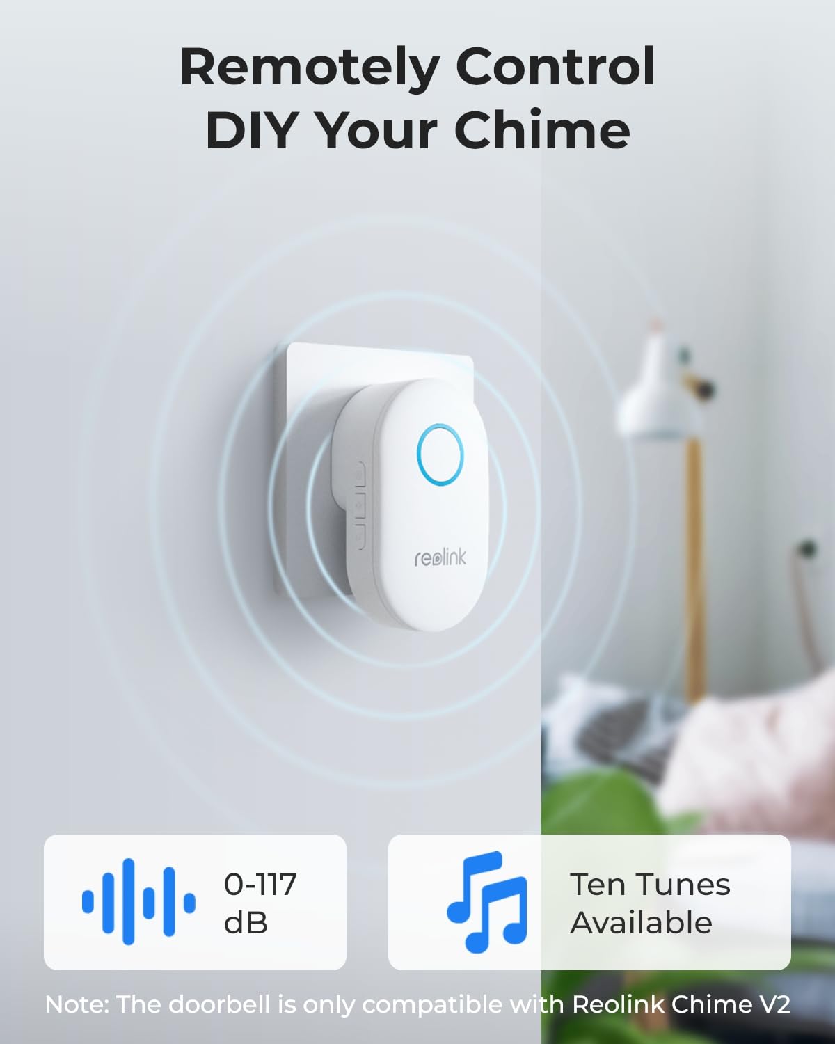 Foto 7 pulgar | Cámara Wifi Reolink 2k Con Timbre Y Timbre, Resistente Al Agua - Venta Internacional.