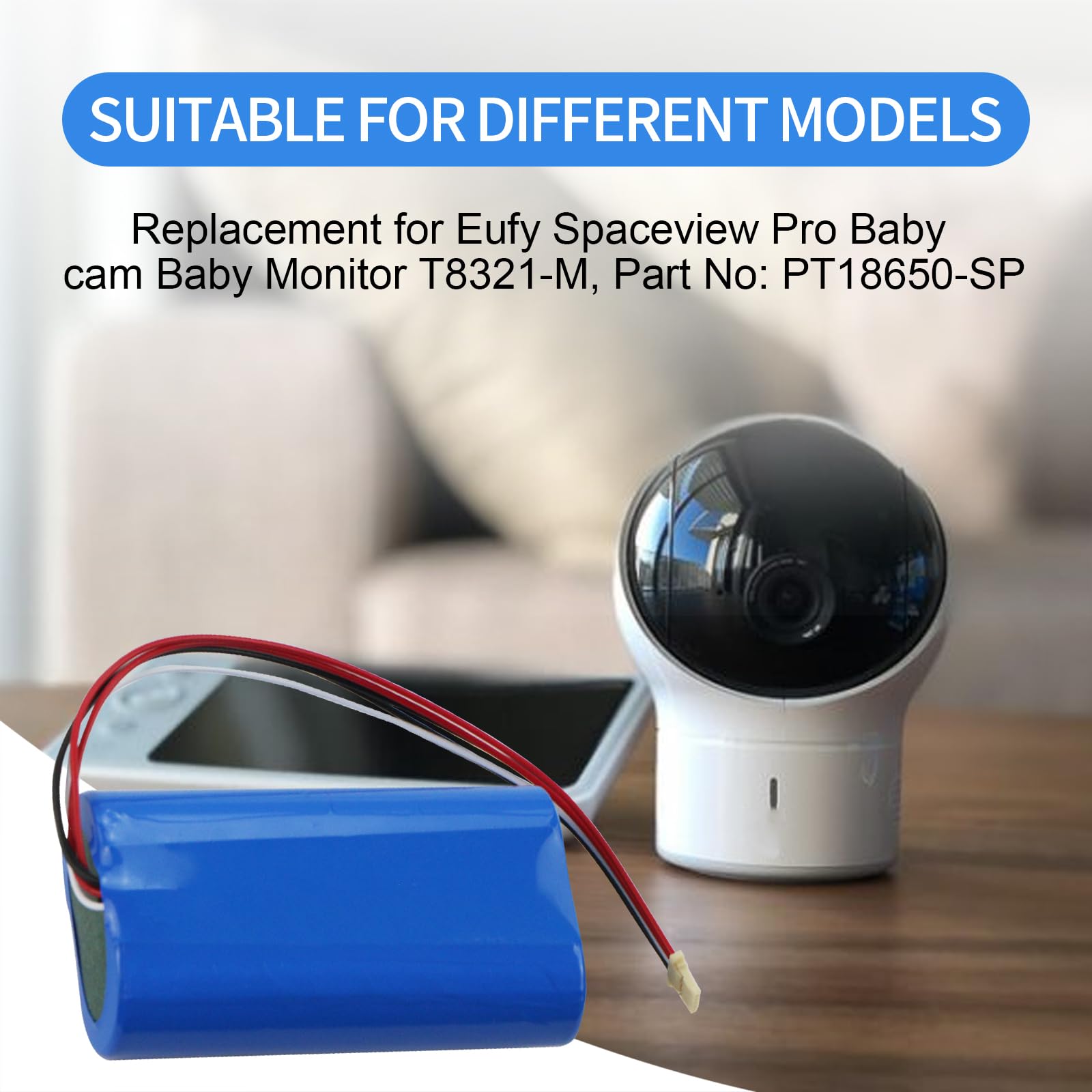 Foto 3 | Reemplazo De Batería De Cámara Zthy Para Eufy Spaceview Pro - Venta Internacional.