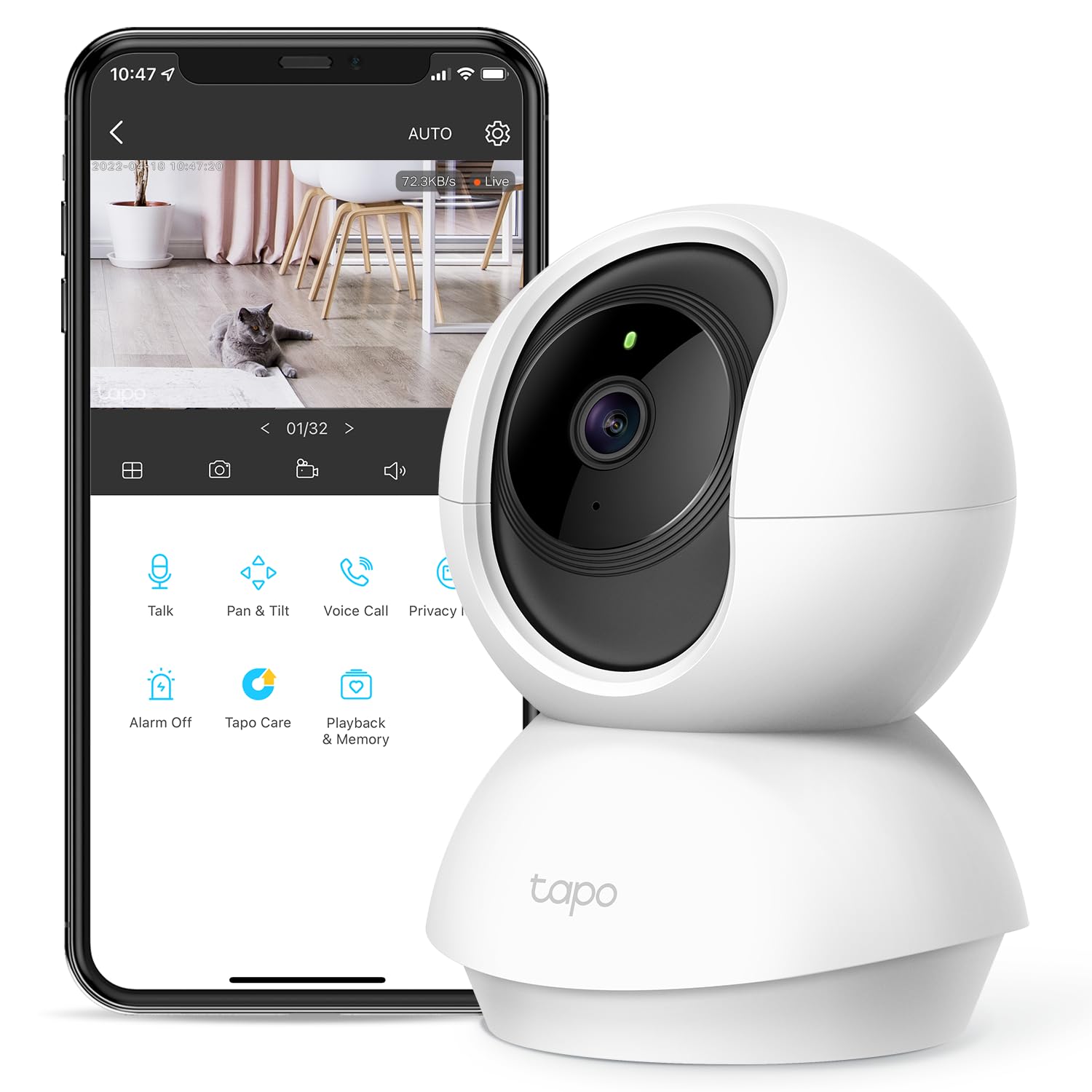 Foto 1 | Cámara De Seguridad Tp-link Tapo C200 1080p Con Detección De Movimiento - Venta Internacional.