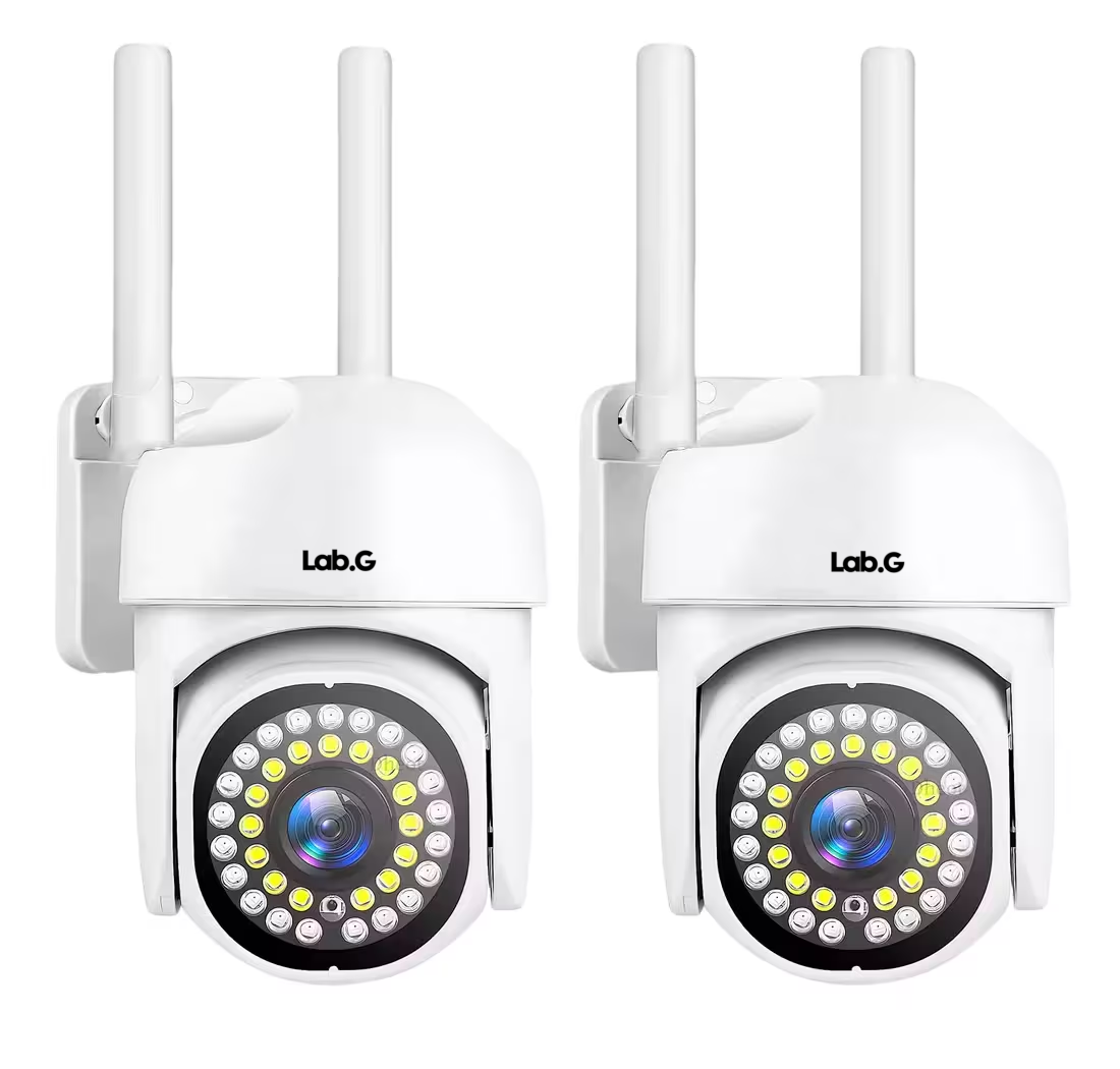 Foto 2 pulgar | Cámara De Seguridad Exterior Lab.g Wifi Hd 360° 2 Pcs Blanco