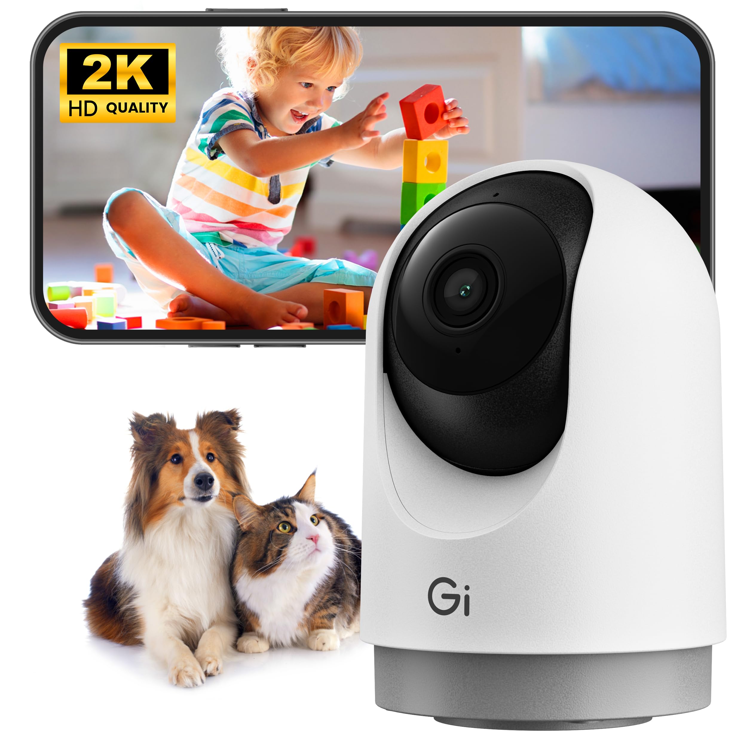 Foto 2 pulgar | Cámara De Seguridad Interior Gearit Pan/tilt 2k Hd Night Vision - Venta Internacional.