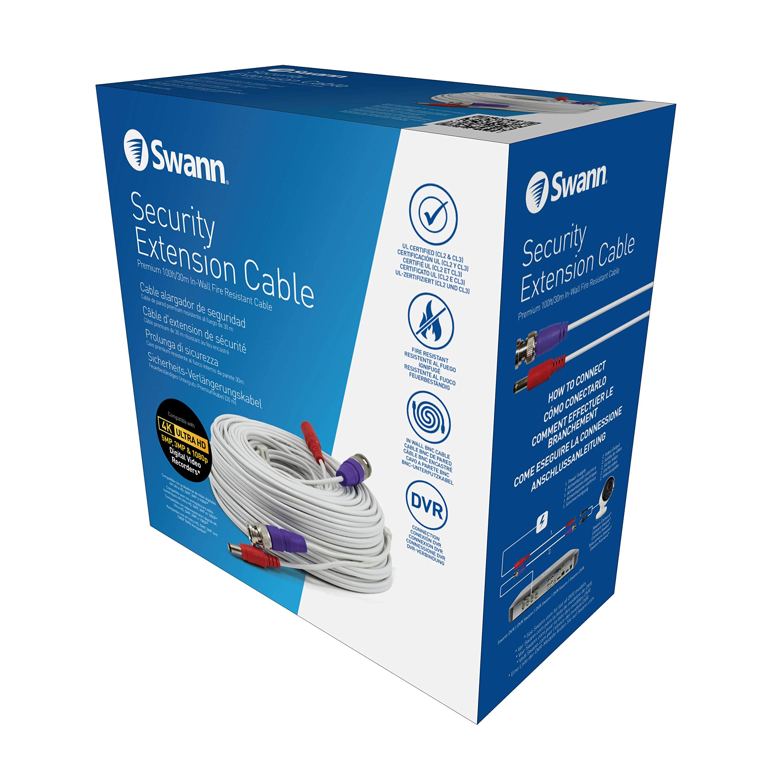 Foto 4 pulgar | Cable De Extensión De Seguridad Swann De 15 M Para Cámaras Dvr 4k - Venta Internacional.