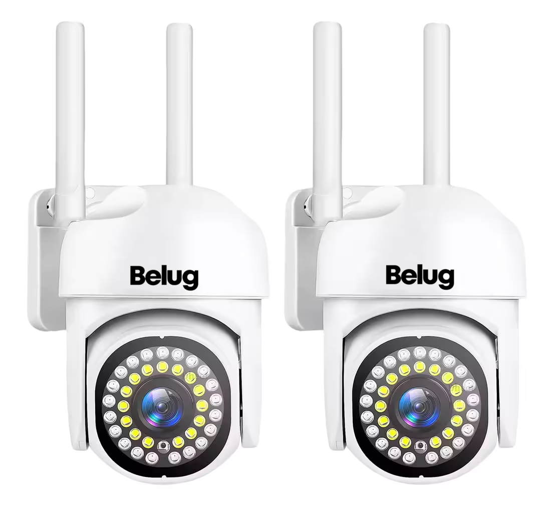 Cámara de Seguridad Belug Wifi Hd 360° 2 Piezas Blancas