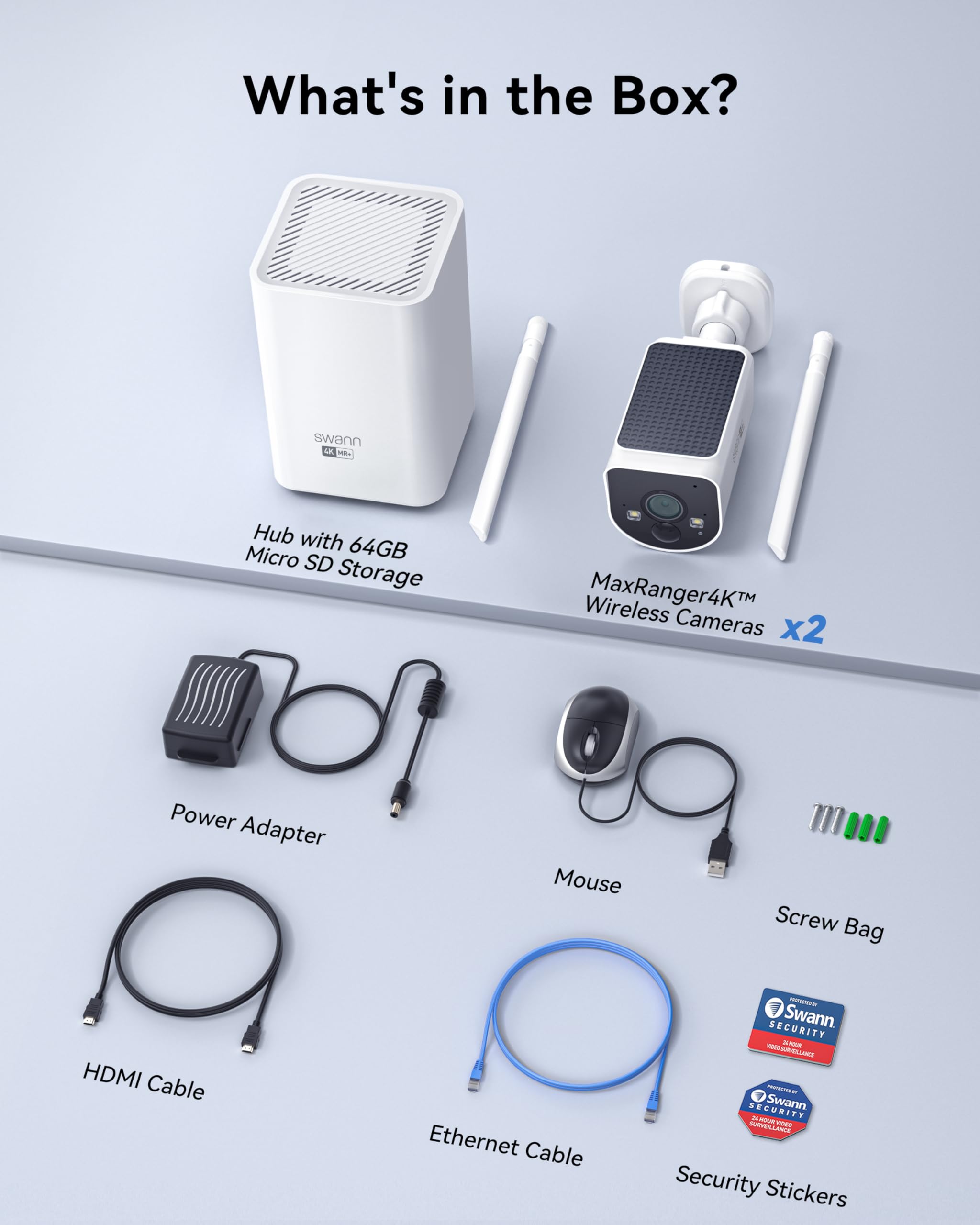 Foto 8 pulgar | Sistema De Seguridad Swann Maxranger 4k Wireless Nvr 2-cam Solar - Venta Internacional.