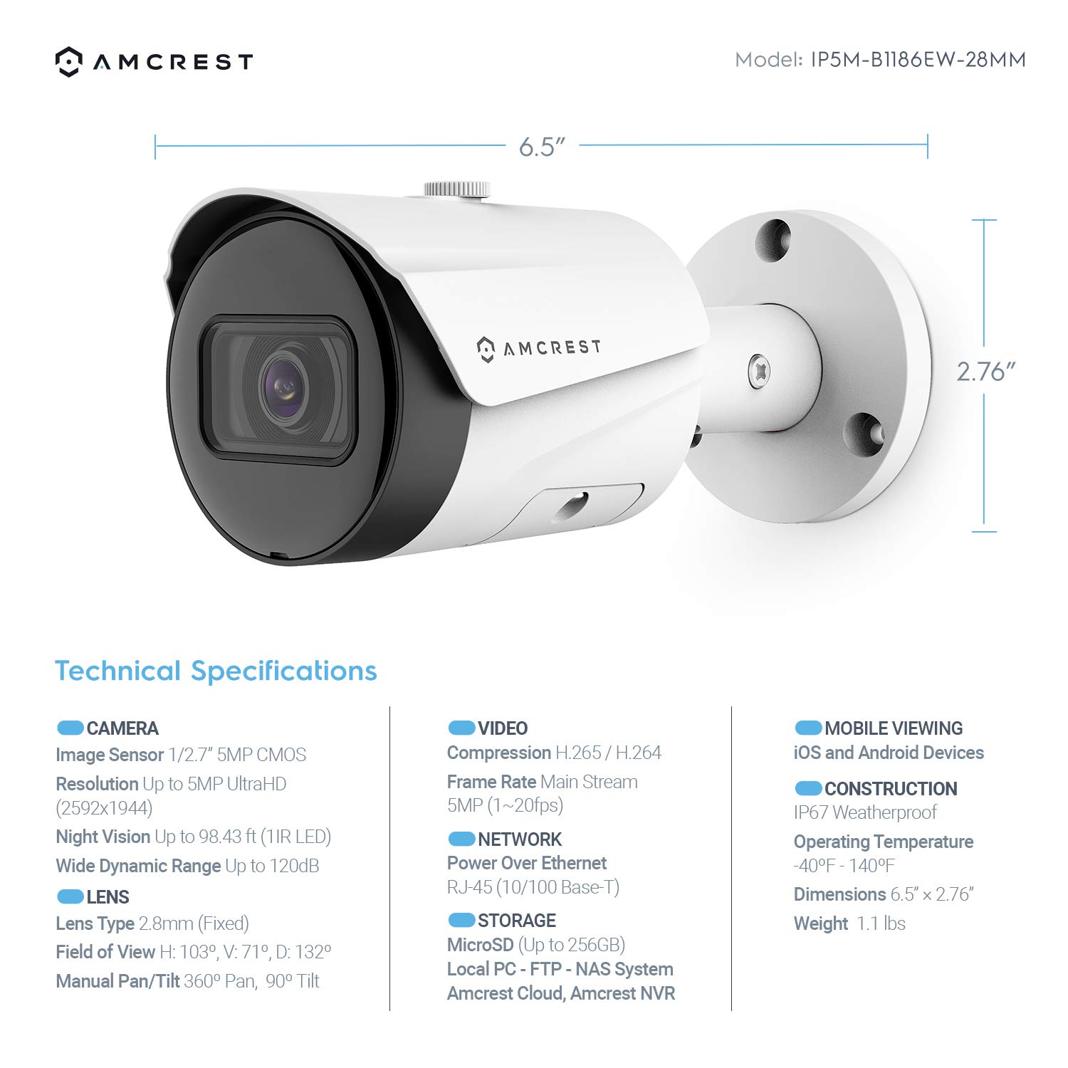 Foto 7 pulgar | Sistema De Cámaras De Seguridad Amcrest 5mp 4k 8ch Nvr Con 4 Cámaras - Venta Internacional.