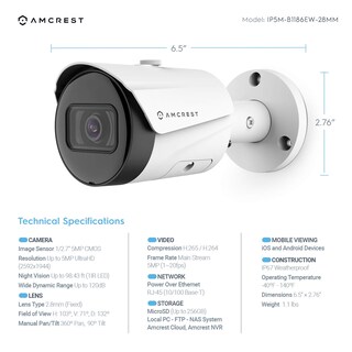 Foto 6 | Sistema De Cámaras De Seguridad Amcrest 5mp 4k 8ch Nvr Con 4 Cámaras - Venta Internacional.