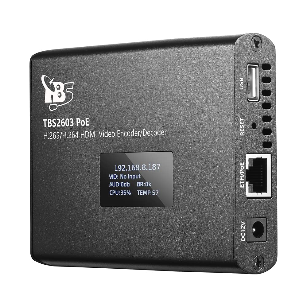 Foto 3 pulgar | Codificador De Vídeo Tbs2603 Poe Ndi|hx Compatible Con H.265/h.264 - Venta Internacional.