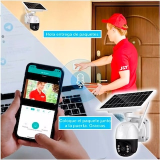 Foto 2 | Cámara De Seguridad Solar Wifi Con Resolución De 2mp Y Visión Nocturna