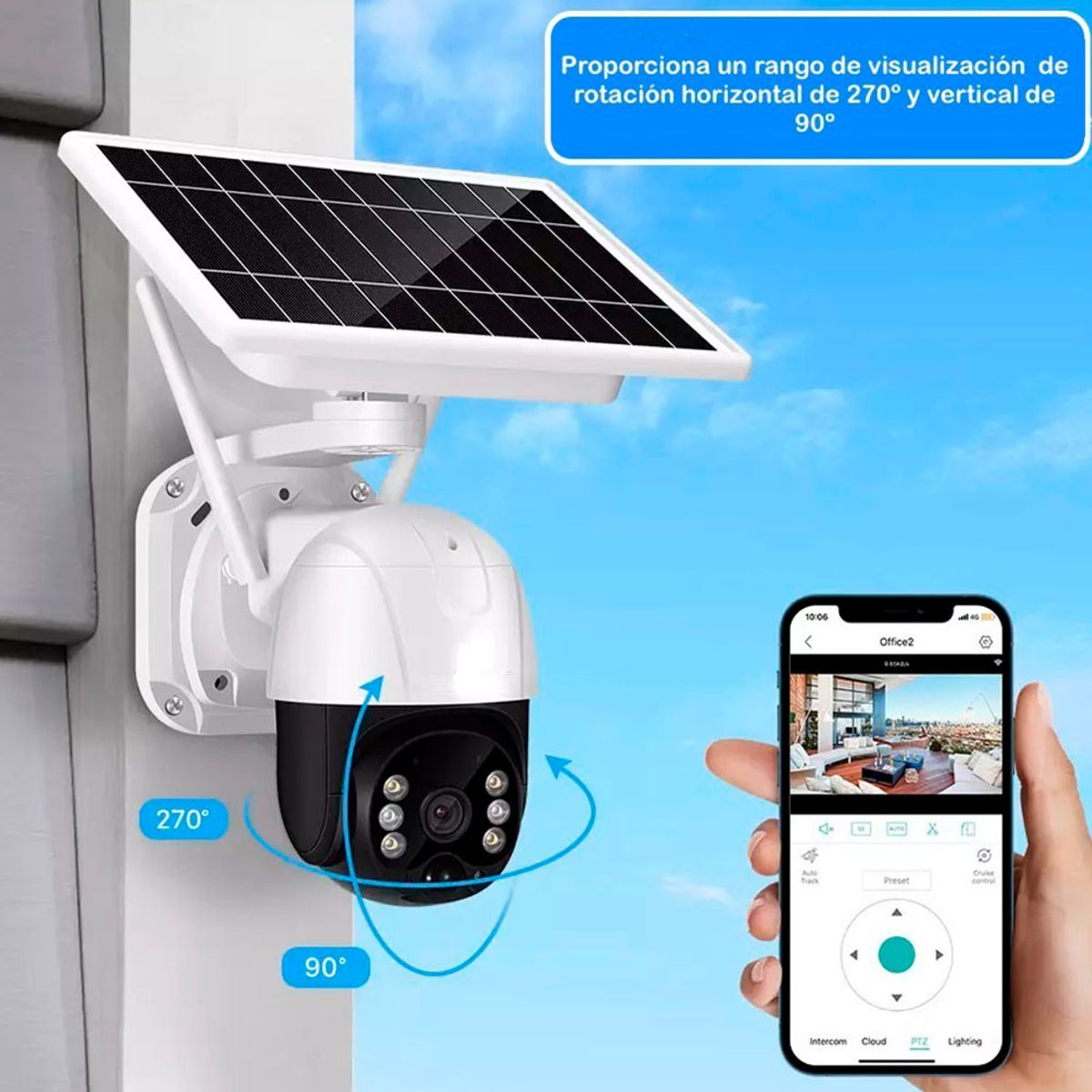 Foto 4 pulgar | Cámara De Seguridad Solar Wifi Con Resolución De 2mp Y Visión Nocturna