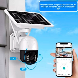 Foto 3 | Cámara De Seguridad Solar Wifi Con Resolución De 2mp Y Visión Nocturna