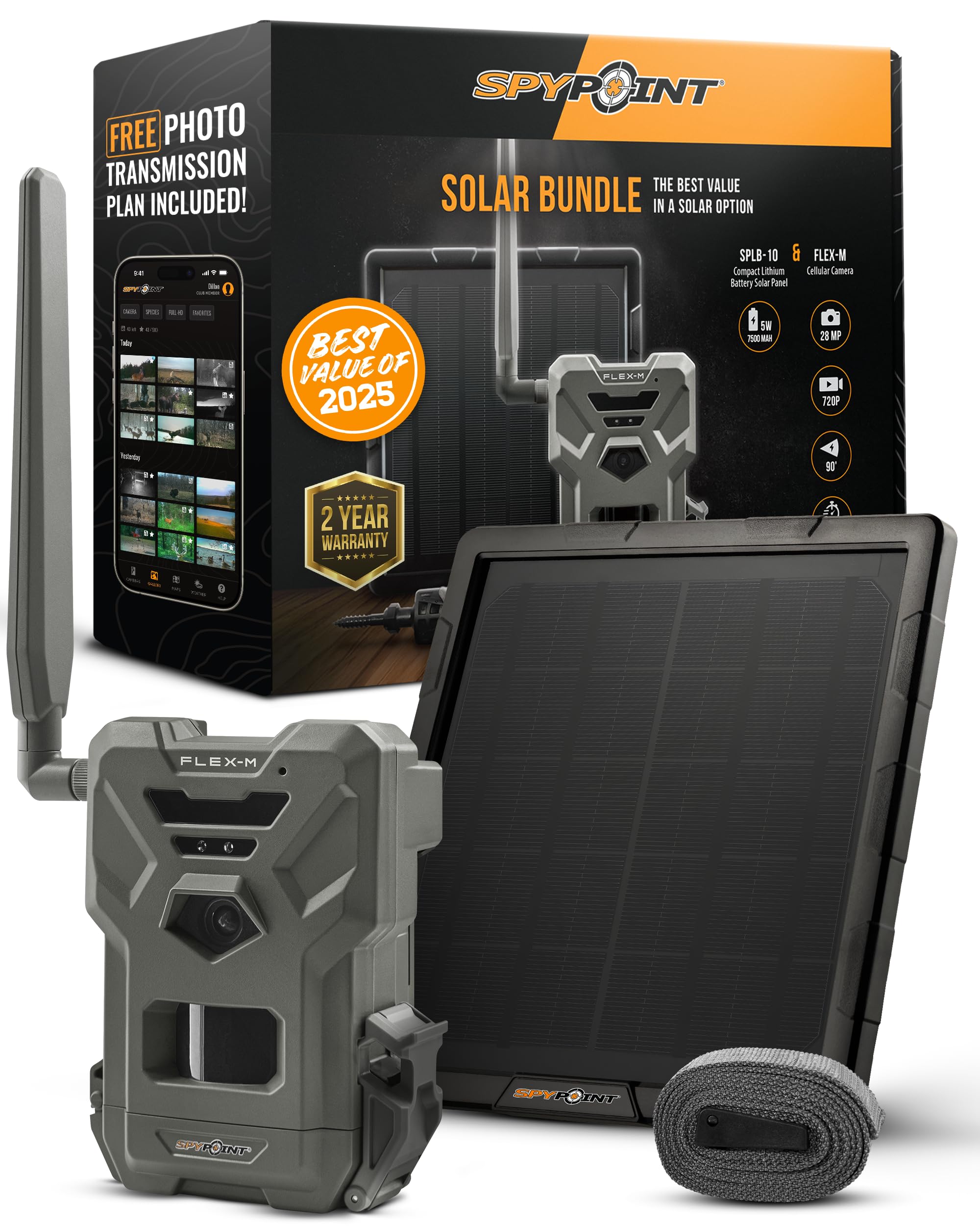 Cámara Móvil De Rastreo Spypoint Flex-m Solar Con Accesorios - Venta Internacional. $3,003