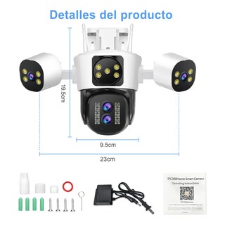 Foto 2 | Cámaras De Seguridad 16mp Cuatro Lentes Zoom 10x 1440p Eo Safe Imports Esi-19552 Blanco