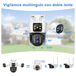 Foto 4 | Cámaras De Seguridad 16mp Cuatro Lentes Zoom 10x 1440p Eo Safe Imports Esi-19552 Blanco