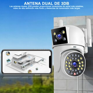 Foto 4 | Cámara De Vigilancia Alerta De Movimiento 4mp Eo Safe Imports Esi-19553 Blanco