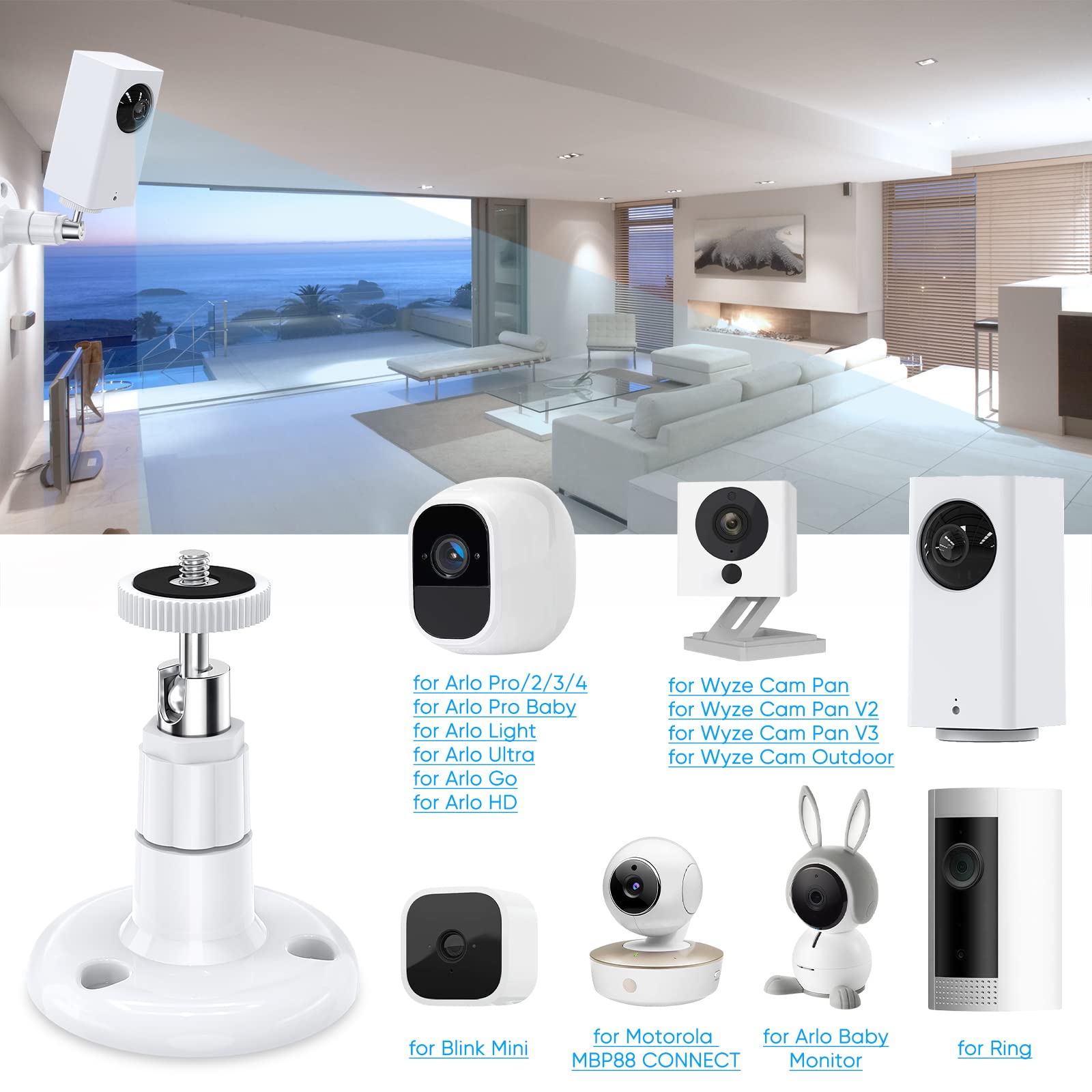 Foto 3 pulgar | Soporte De Pared Fastsnail Para Wyze Cam Pan V3/v4 Y Exteriores - Venta Internacional.