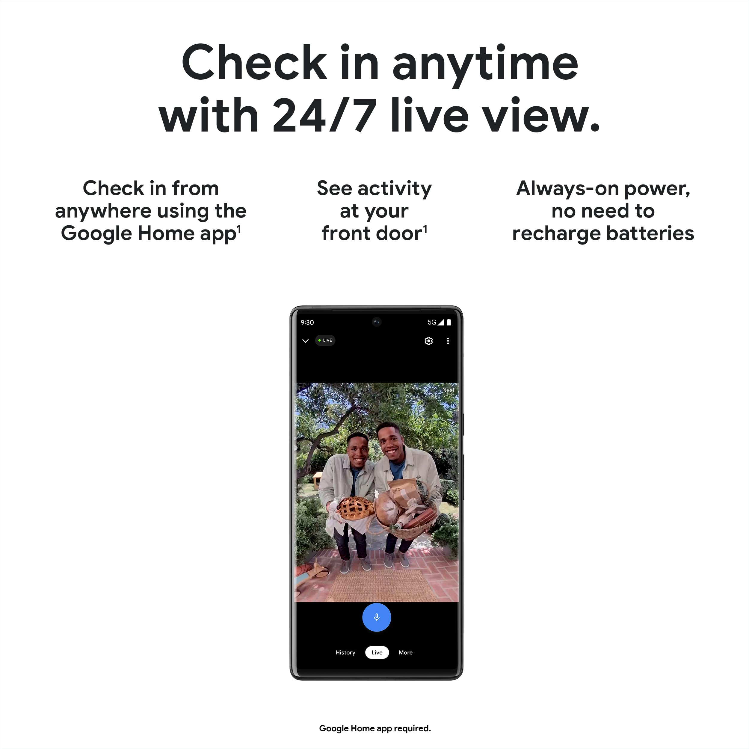 Foto 3 pulgar | Cámara De Videovigilancia Google Nest Doorbell 720p 2nd Gen - Venta Internacional.