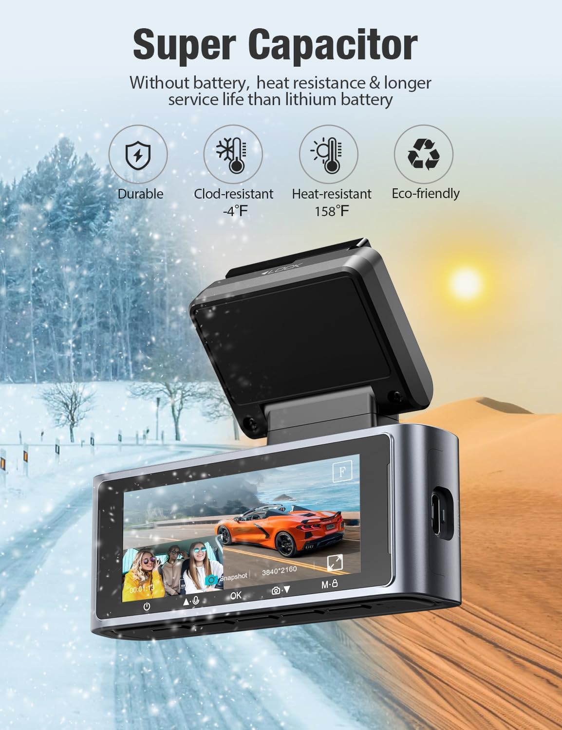Foto 7 pulgar | Dash Cam Ombar 5g Wifi Gps De 3 Canales 2k+1080p+1080p Con 64 Gb - Venta Internacional.