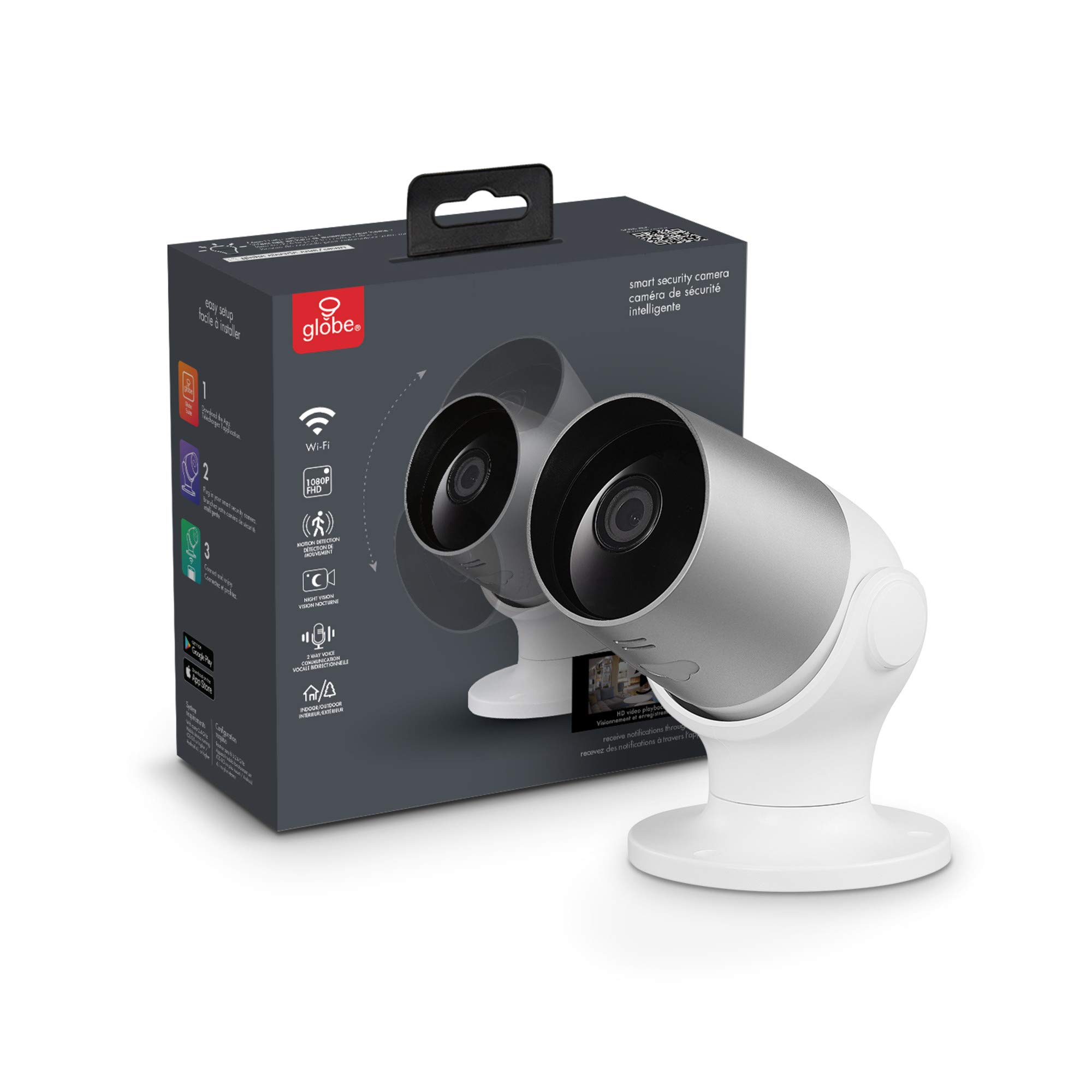 Cámara De Seguridad Globe Electric Wi-fi Smart 1080p Silver - Venta Internacional.