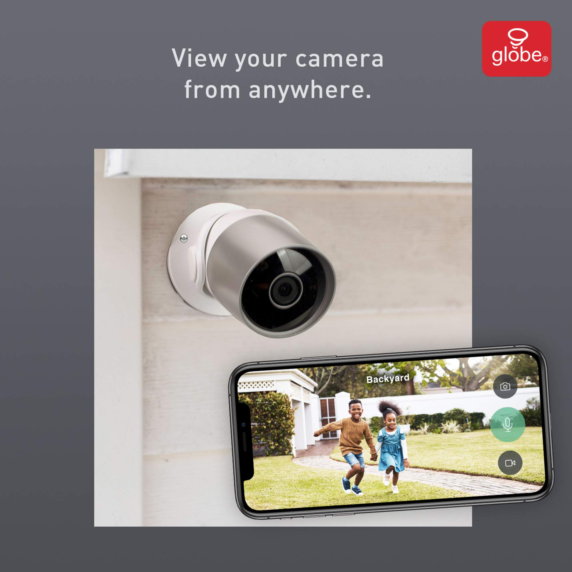 Foto 5 pulgar | Cámara De Seguridad Globe Electric Wi-fi Smart 1080p Silver - Venta Internacional.