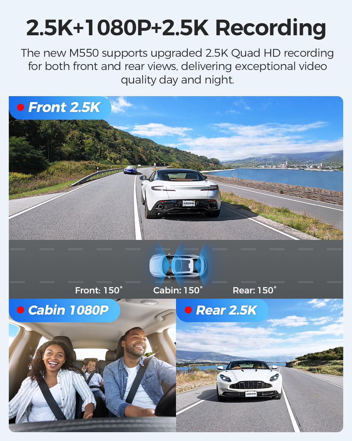 Foto 4 pulgar | Tarjeta Dash Cam Azdome M550 De 3 Canales 4k+2.5k Wifi Gps De 64 Gb - Venta Internacional.