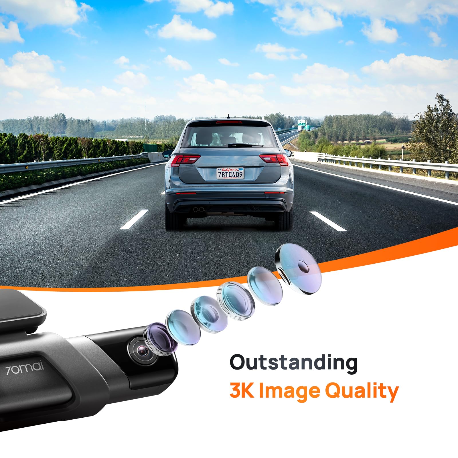 Foto 3 pulgar | Dash Cam 70mai True 3k 1944p M500 128 Gb Emmc Con Gps Y Adas - Venta Internacional.