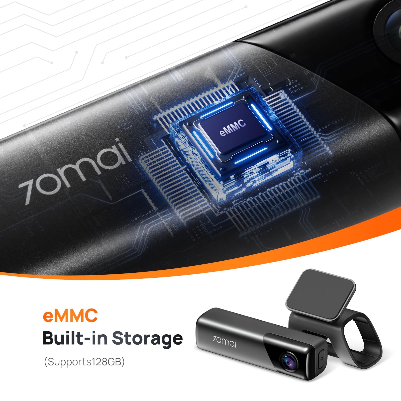 Foto 5 pulgar | Dash Cam 70mai True 3k 1944p M500 128 Gb Emmc Con Gps Y Adas - Venta Internacional.