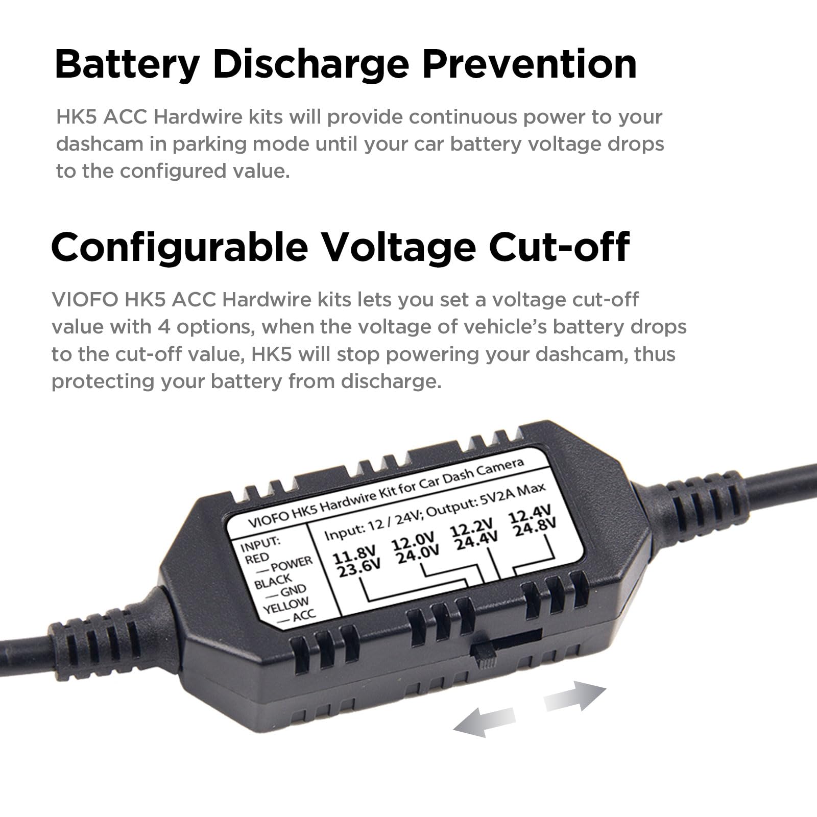 Foto 7 pulgar | Kit De Cableado Viofo Hk5 Acc Para Dash Cam Vs1, Usb-c - Venta Internacional.