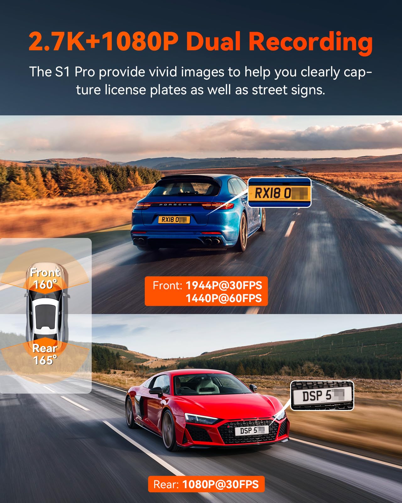 Foto 3 pulgar | Dash Cam Vantrue S1 Pro 2.7k, Doble 5g Wifi Frontal Y Trasera - Venta Internacional.