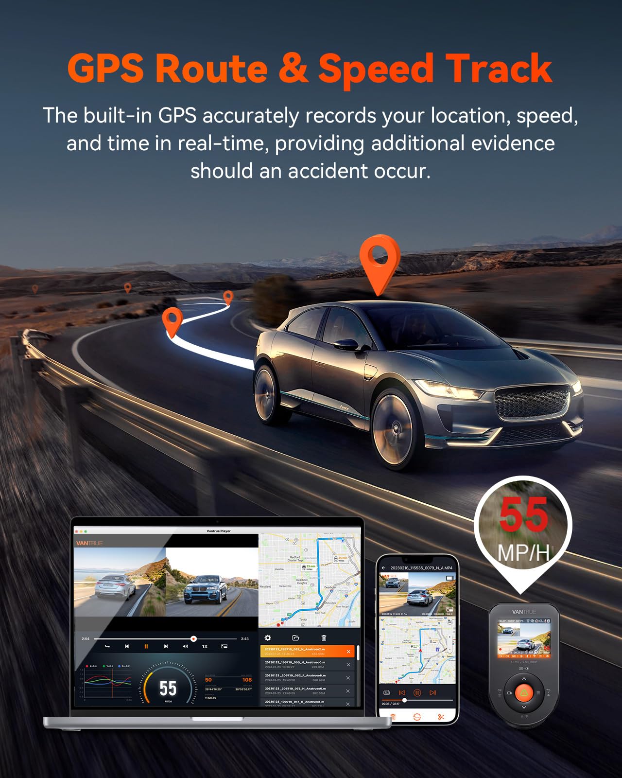 Foto 6 pulgar | Dash Cam Vantrue S1 Pro 2.7k, Doble 5g Wifi Frontal Y Trasera - Venta Internacional.