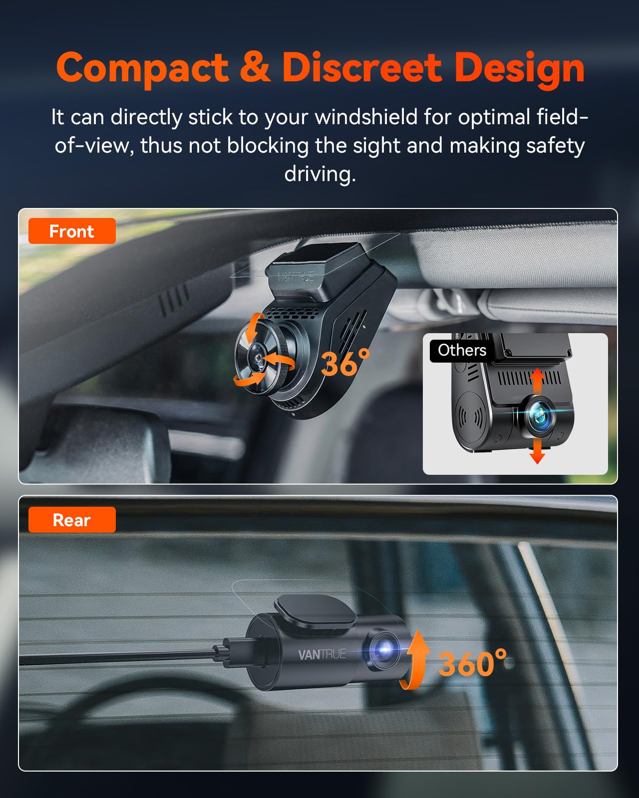 Foto 8 pulgar | Dash Cam Vantrue S1 Pro 2.7k, Doble 5g Wifi Frontal Y Trasera - Venta Internacional.