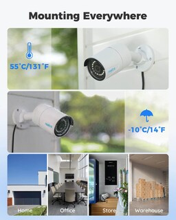 Foto 4 | Sistema De Cámaras De Seguridad Reolink De 5 Mp Y 8 Canales Con 6 Cables Para Exteriores - Venta Internacional.