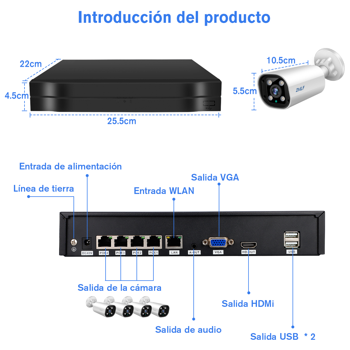 Foto 7 | 2nlf  Poe 4mp Kit De Camaras Circuito Cerrado Real 2.5k 1tb