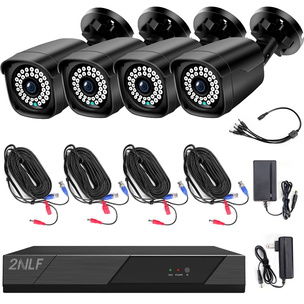 2nlf® Kit Circuito Cerrado 4 Cámaras De Seguridad Dvr 500gb