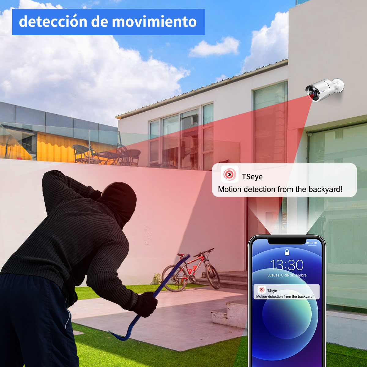 Foto 3 | 2nlf® Kit De Camaras Videovigilancia Cctv Hd 2mp Dvr 500gb