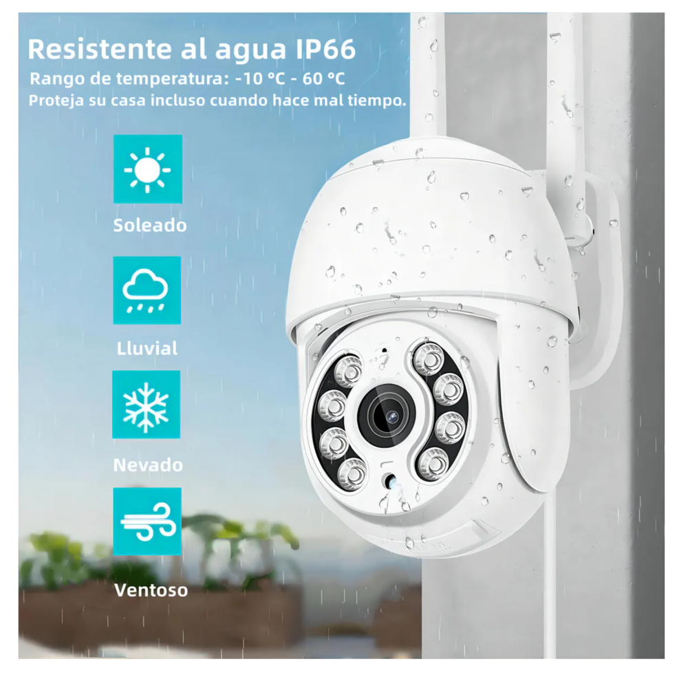 Foto 4 | 2pcs Cámaras De Seguridad Exterior Wifi Hd Ip Visión Alarma Belug  Color Blanco