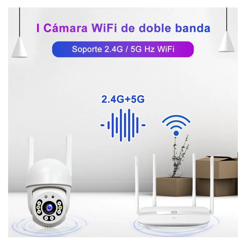 Foto 3 | 2pcs Cámara De Seguridad Exterior Wifi Visión Nocturna 3mp Belug   Blancas